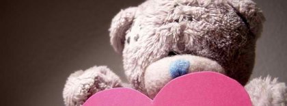 Bear With Heart Facebook Covers